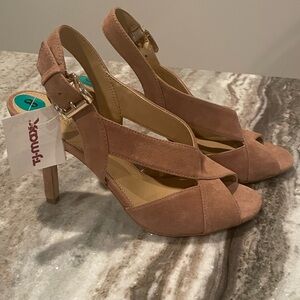 MICHAEL Michael Kors Suede Crisscross Slingback Heels